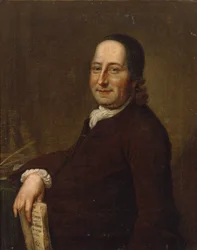 Nicholaus Ludwig Count von Zinzendorf with the Daily Watchwords、1761
